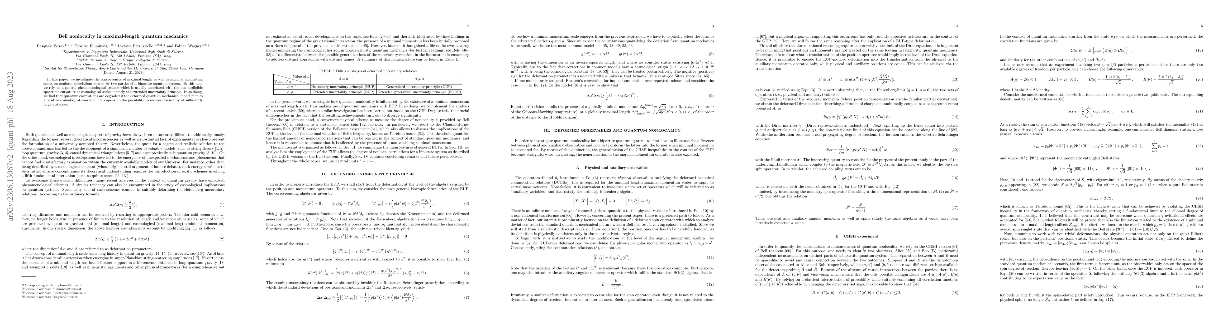 Thumbnail for Bell nonlocality in maximal-length quantum mechanics
