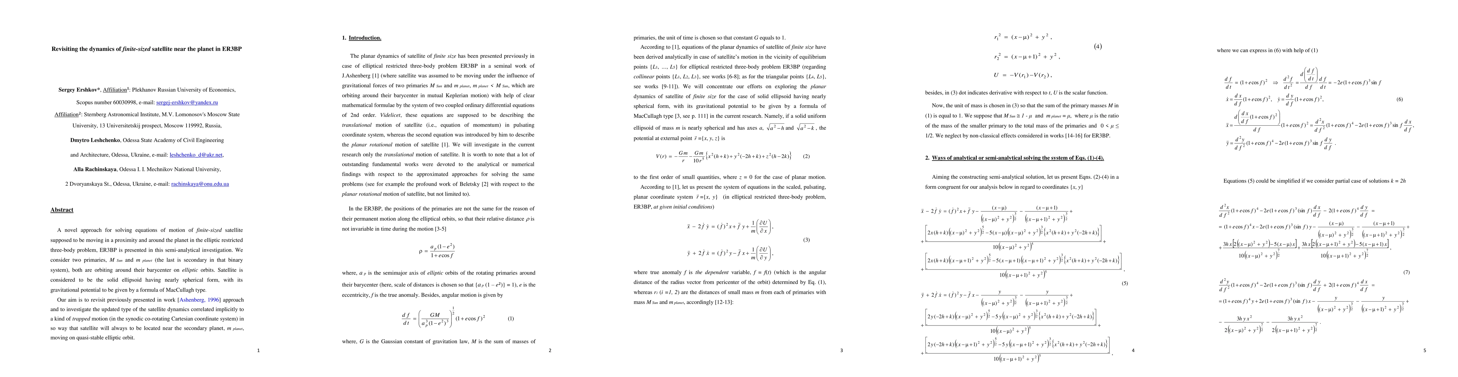 Thumbnail for Revisiting the dynamics of finite-sized satellite near the planet in
  ER3BP