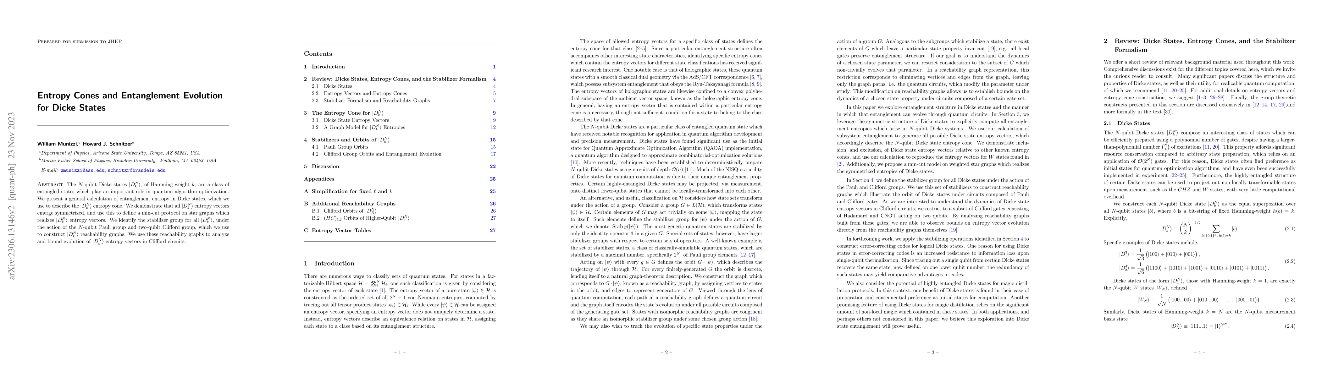 Thumbnail for Entropy Cones and Entanglement Evolution for Dicke States
