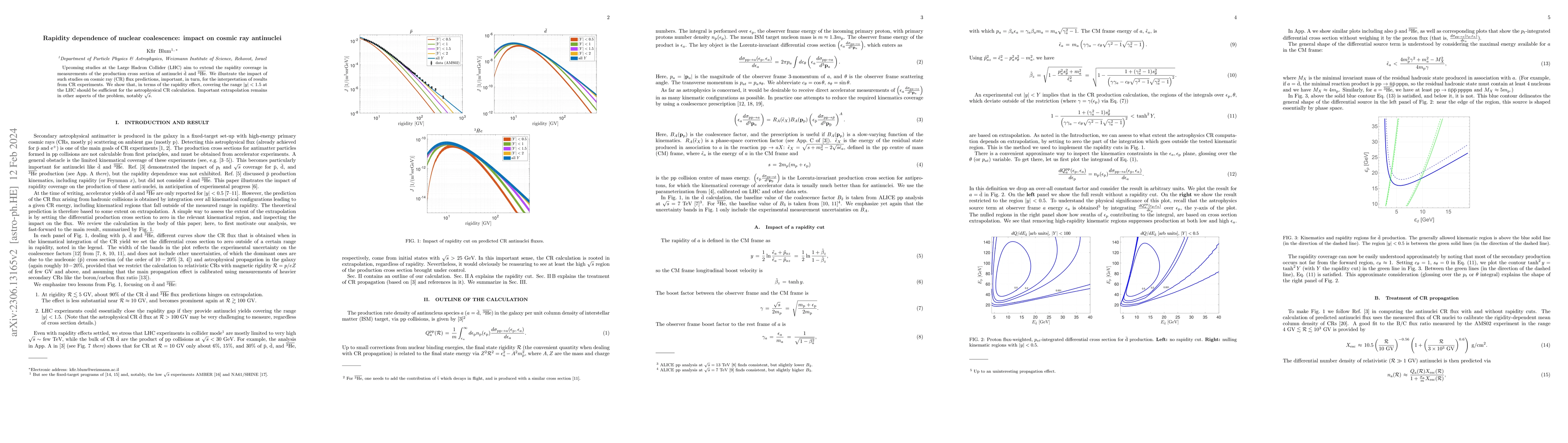 Thumbnail for Rapidity dependence of nuclear coalescence: impact on cosmic ray
  antinuclei