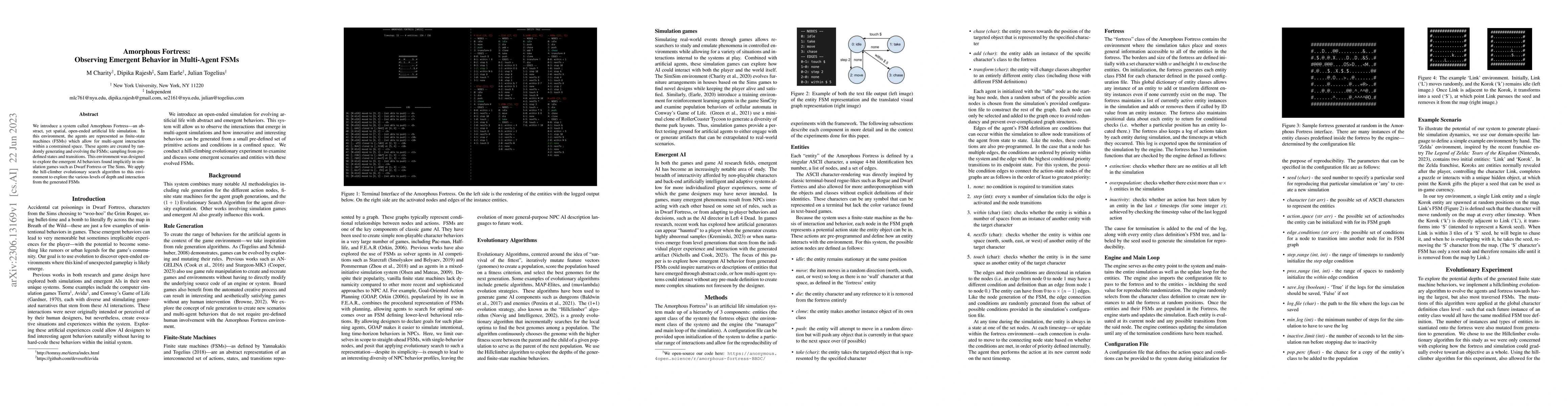 Thumbnail for Amorphous Fortress: Observing Emergent Behavior in Multi-Agent FSMs