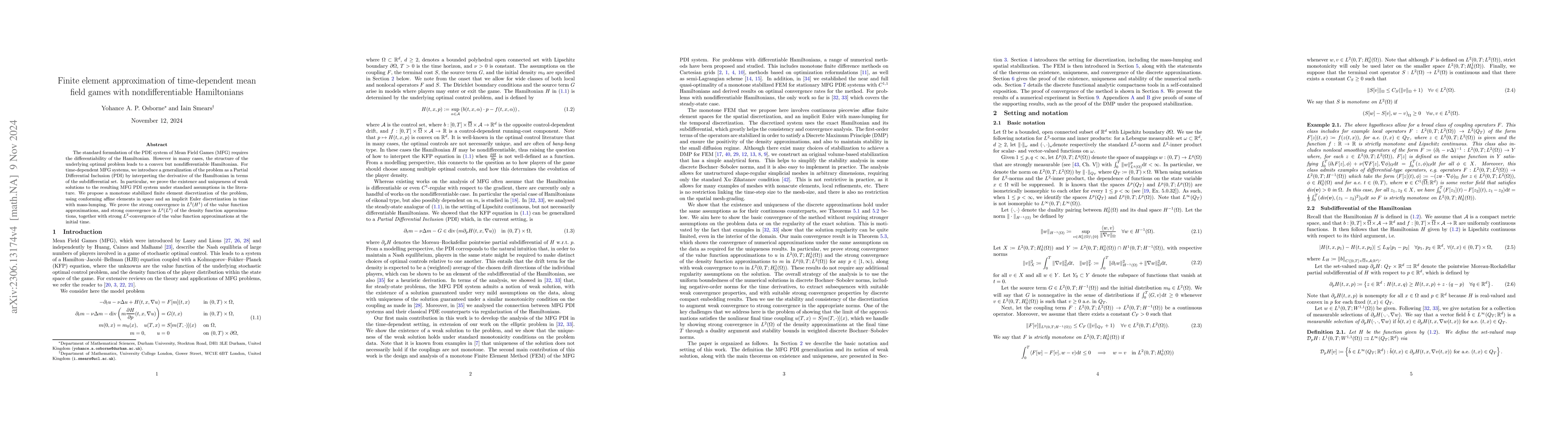 Thumbnail for Finite element approximation of time-dependent mean field games with
  nondifferentiable Hamiltonians