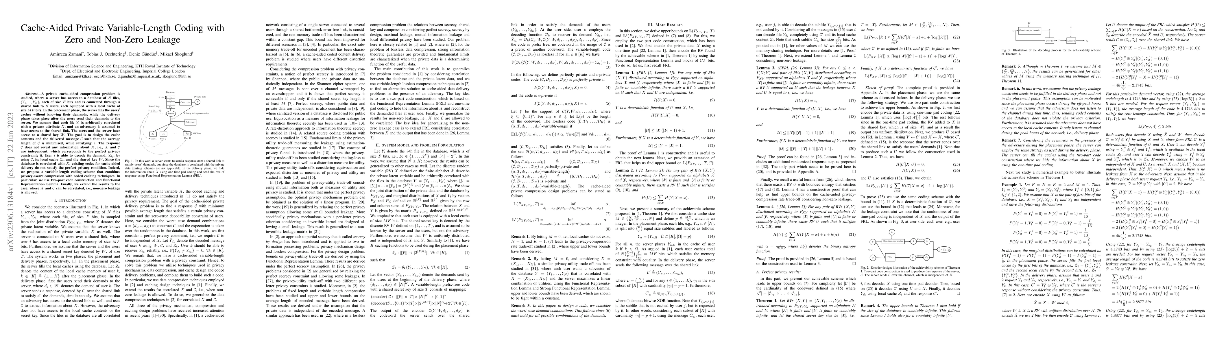 Thumbnail for Cache-Aided Private Variable-Length Coding with Zero and Non-Zero
  Leakage