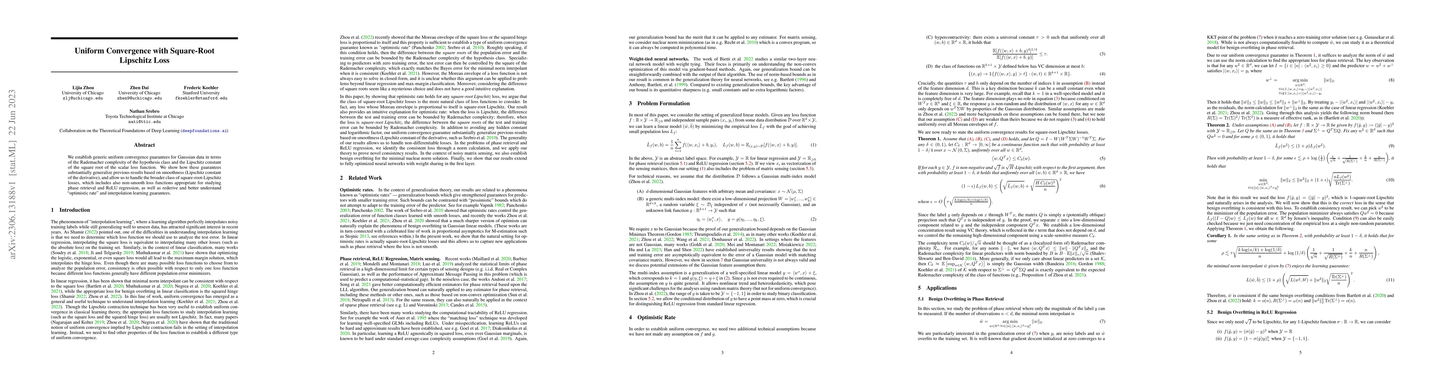 Thumbnail for Uniform Convergence with Square-Root Lipschitz Loss