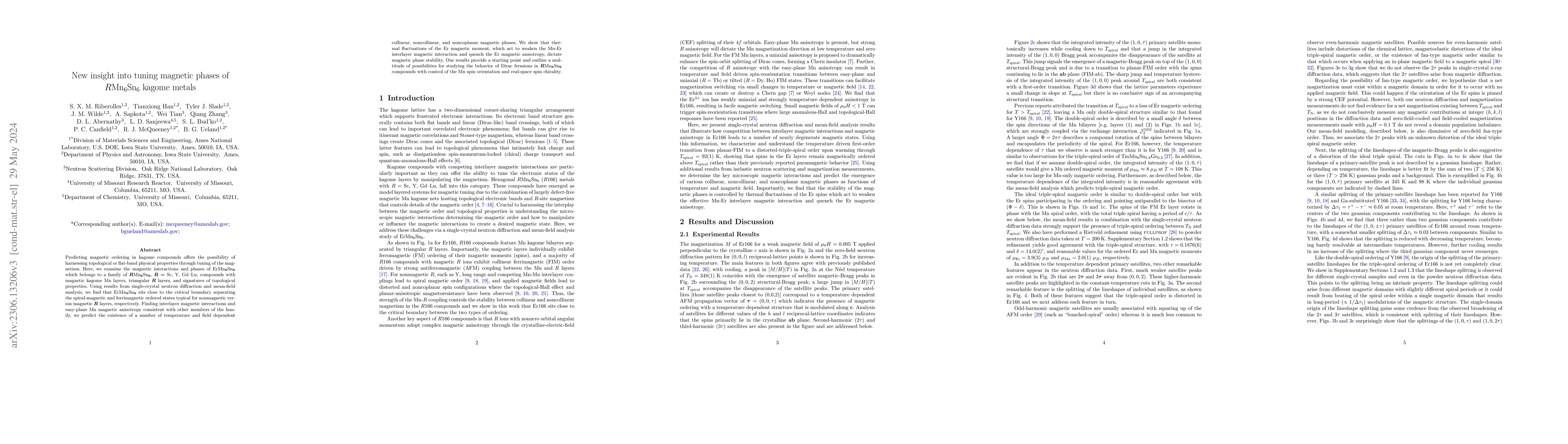 Thumbnail for New insight into tuning magnetic phases of $R$Mn$_6$Sn$_6$ kagome metals