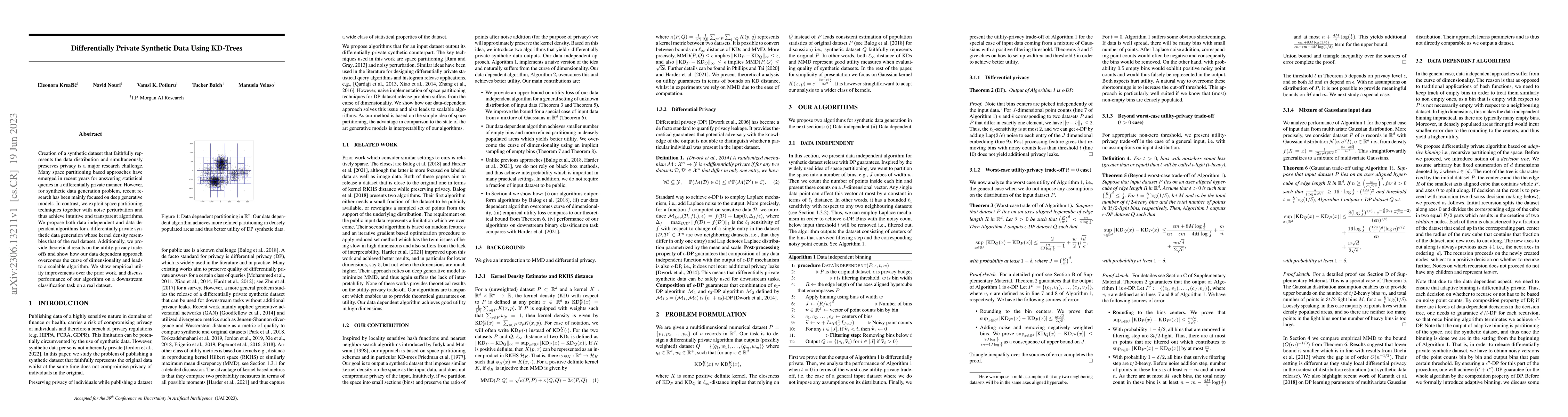 Thumbnail for Differentially Private Synthetic Data Using KD-Trees
