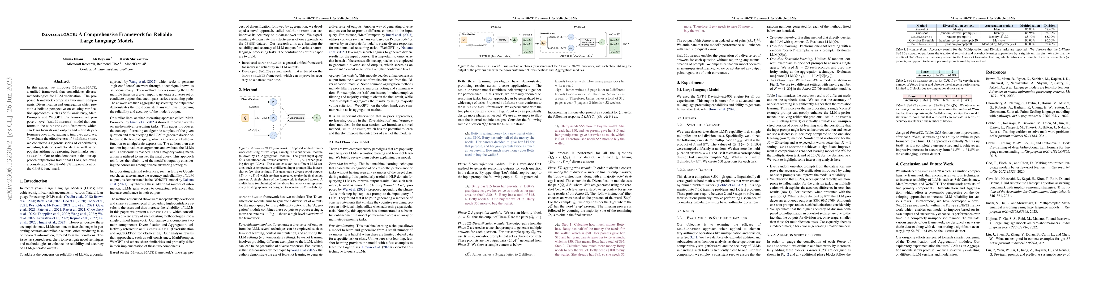 Thumbnail for DiversiGATE: A Comprehensive Framework for Reliable Large Language
  Models