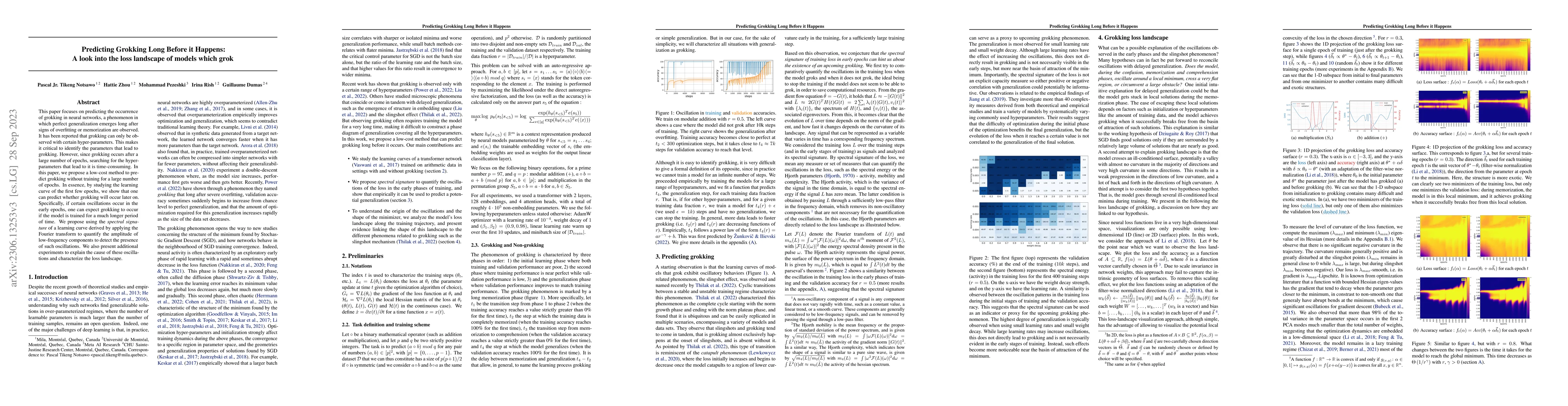 Thumbnail for Predicting Grokking Long Before it Happens: A look into the loss
  landscape of models which grok