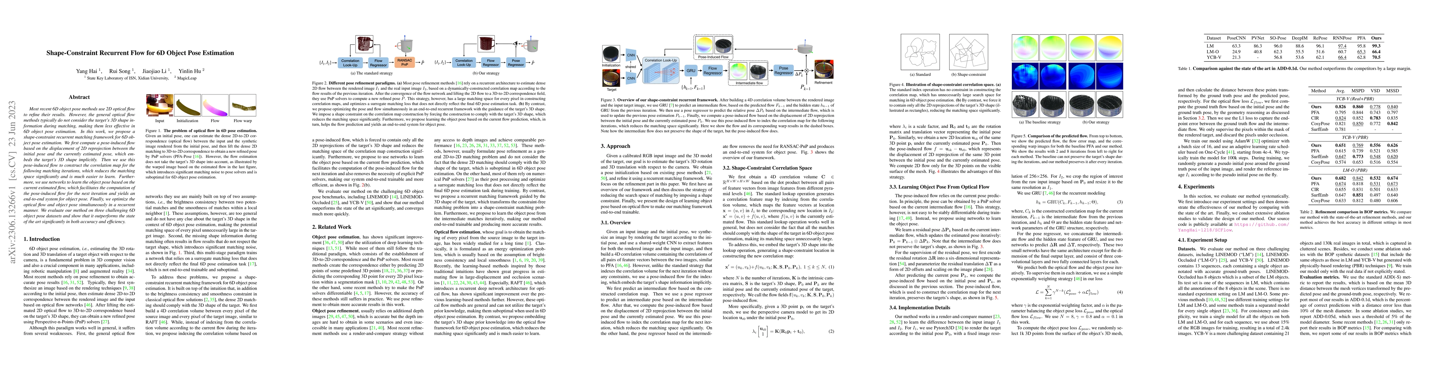 Thumbnail for Shape-Constraint Recurrent Flow for 6D Object Pose Estimation