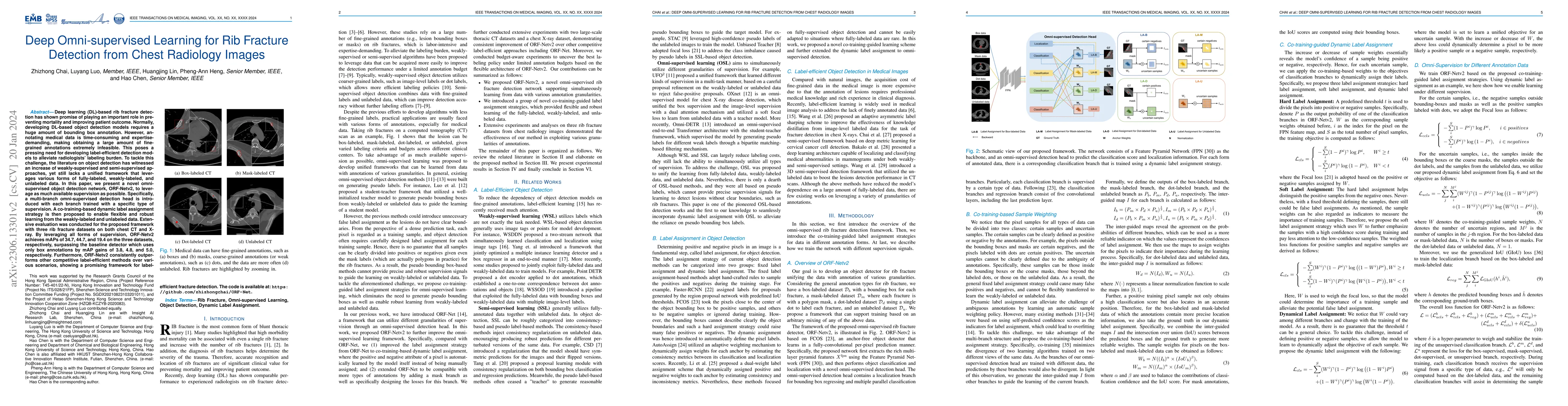 Thumbnail for Deep Omni-supervised Learning for Rib Fracture Detection from Chest
  Radiology Images
