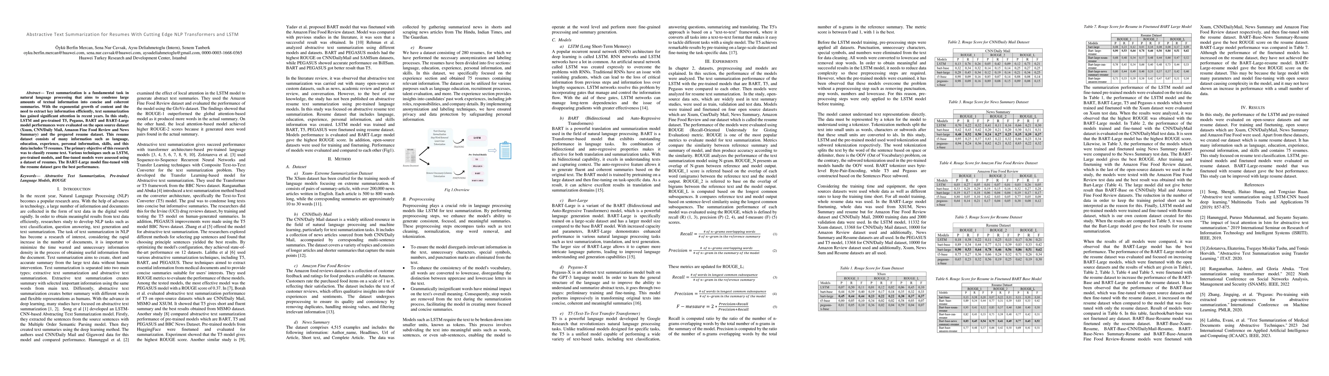Thumbnail for Abstractive Text Summarization for Resumes With Cutting Edge NLP
  Transformers and LSTM