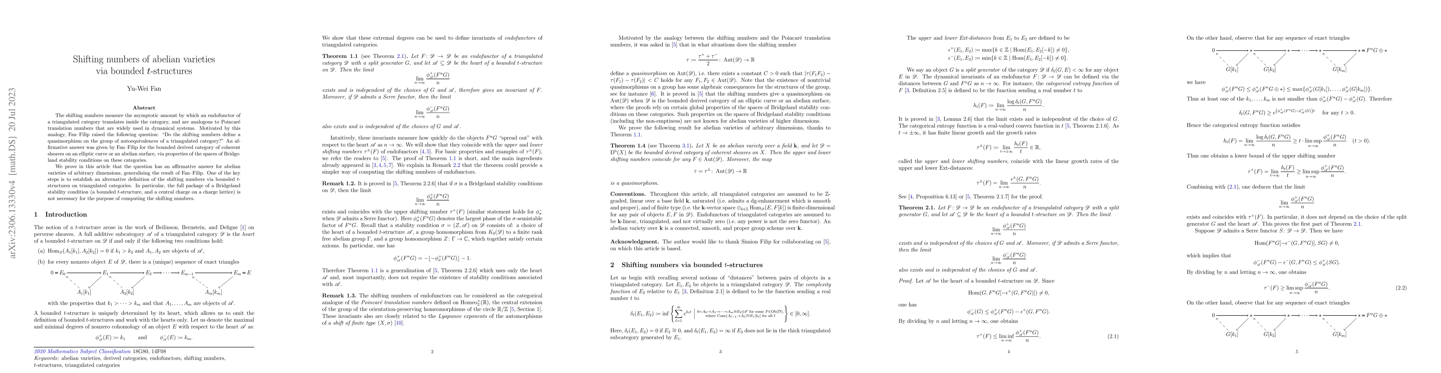 Thumbnail for Shifting numbers of abelian varieties via bounded t-structures