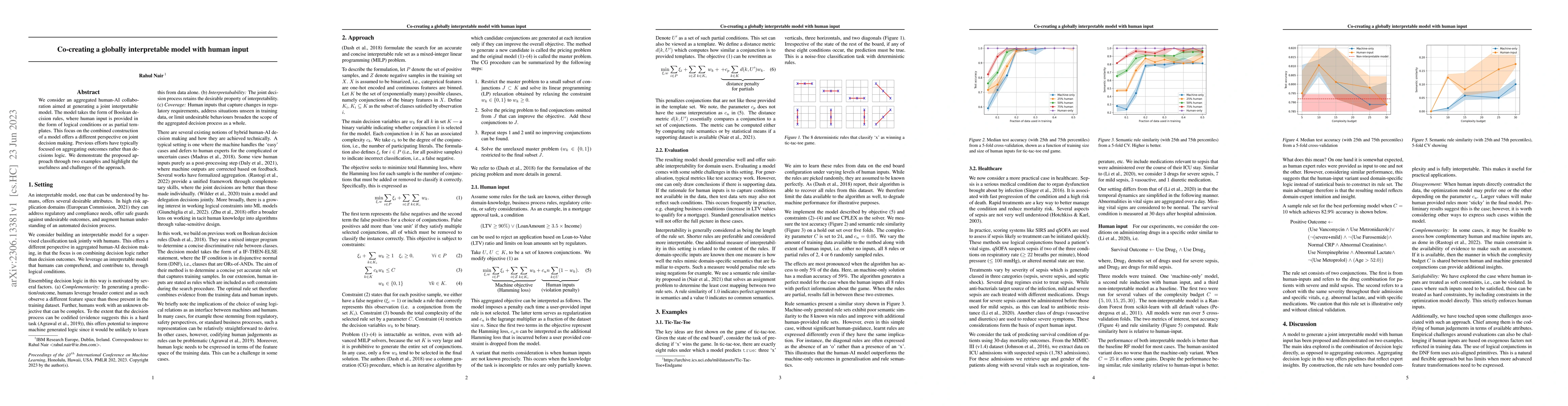 Thumbnail for Co-creating a globally interpretable model with human input