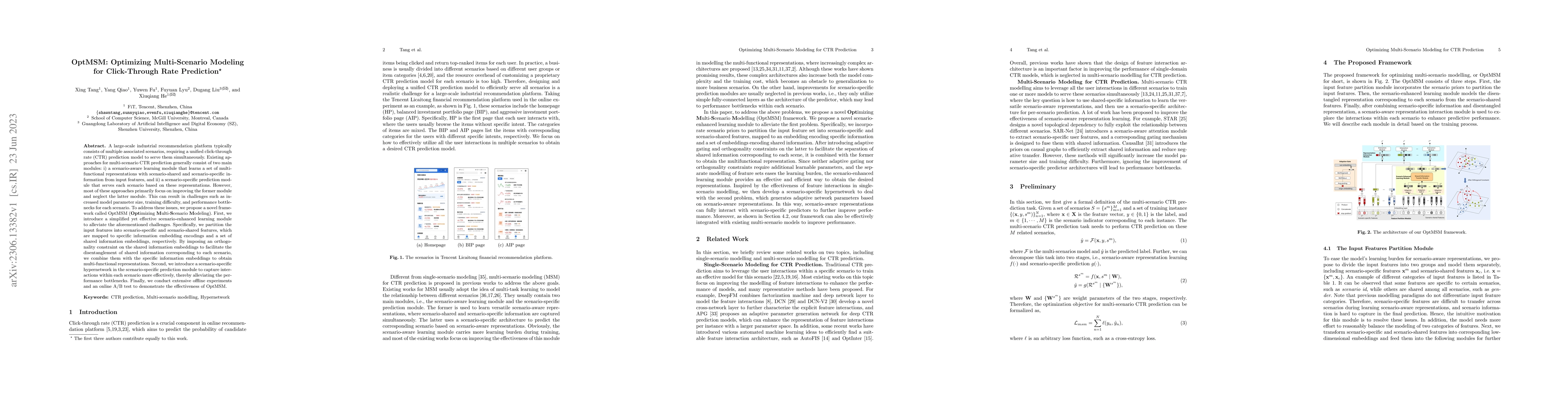 Thumbnail for OptMSM: Optimizing Multi-Scenario Modeling for Click-Through Rate
  Prediction