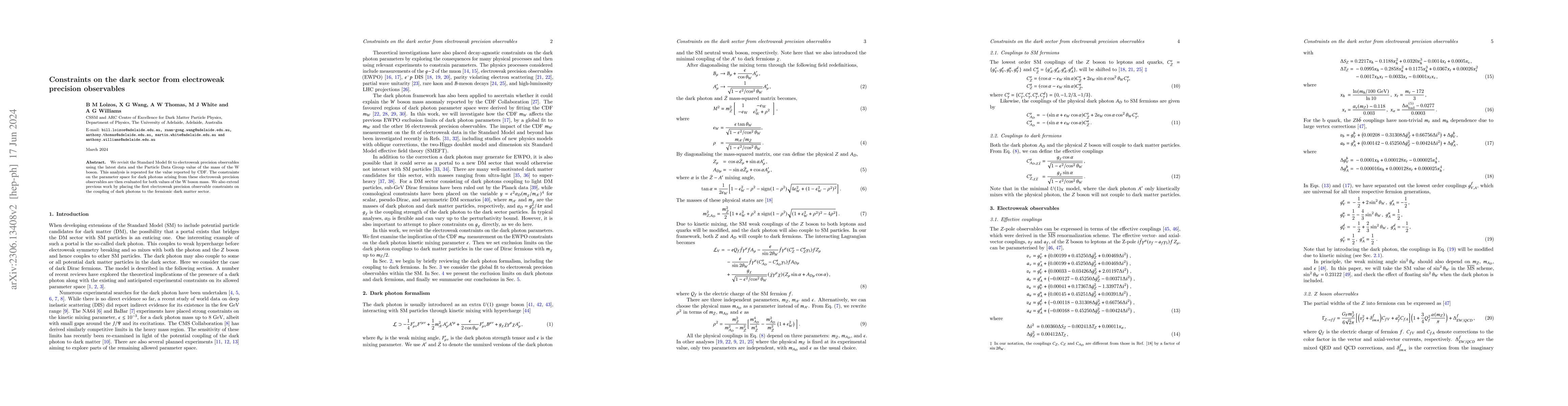 Thumbnail for Constraints on the dark sector from electroweak precision observables
