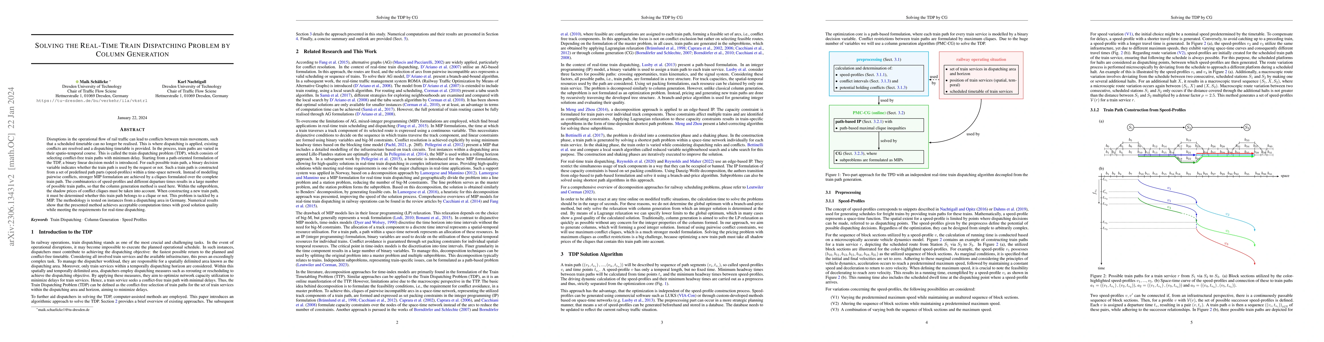 Thumbnail for Solving the Real-Time Train Dispatching Problem by Column Generation