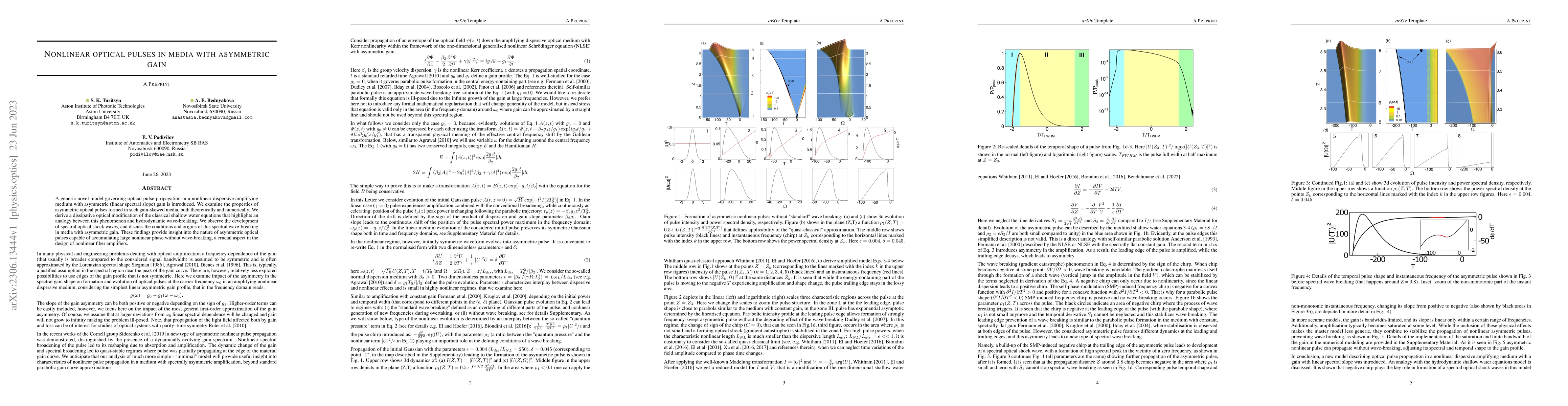 Thumbnail for Nonlinear optical pulses in media with asymmetric gain