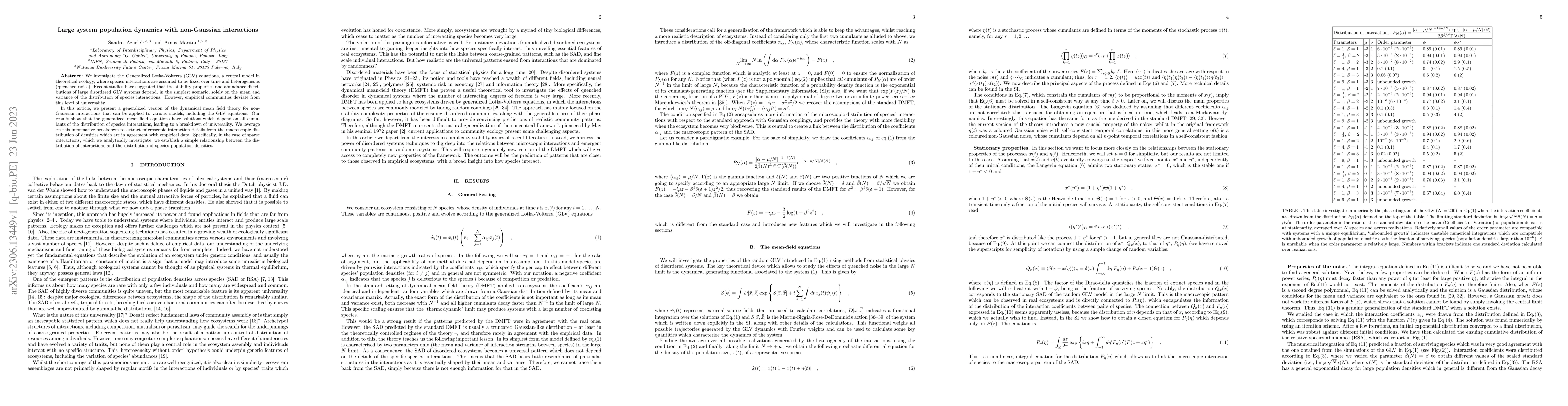 Thumbnail for Large system population dynamics with non-Gaussian interactions