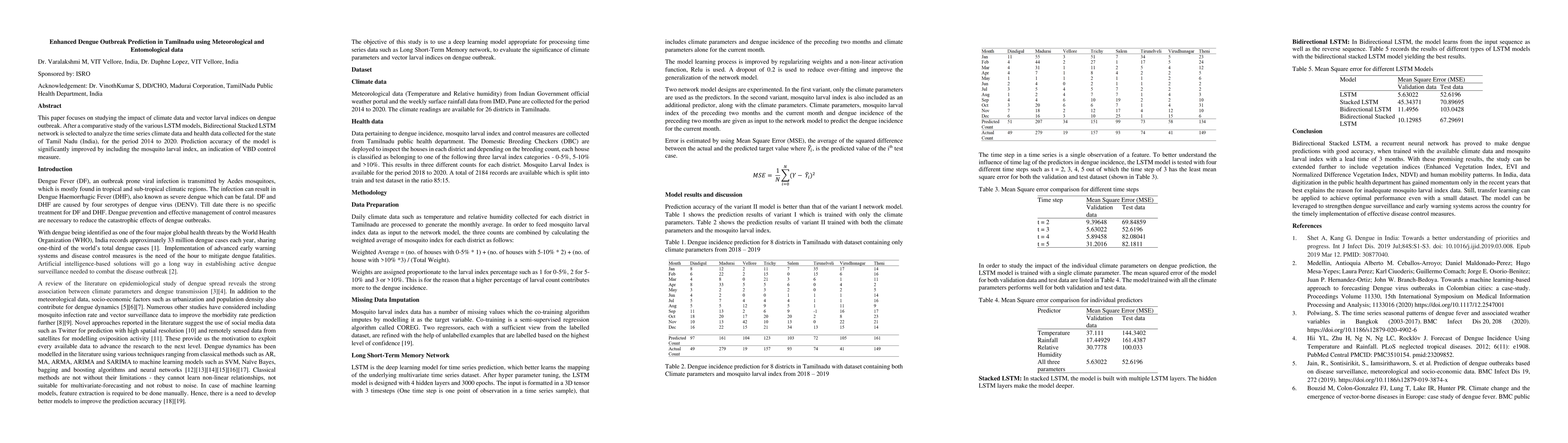 Thumbnail for Enhanced Dengue Outbreak Prediction in Tamilnadu using Meteorological
  and Entomological data