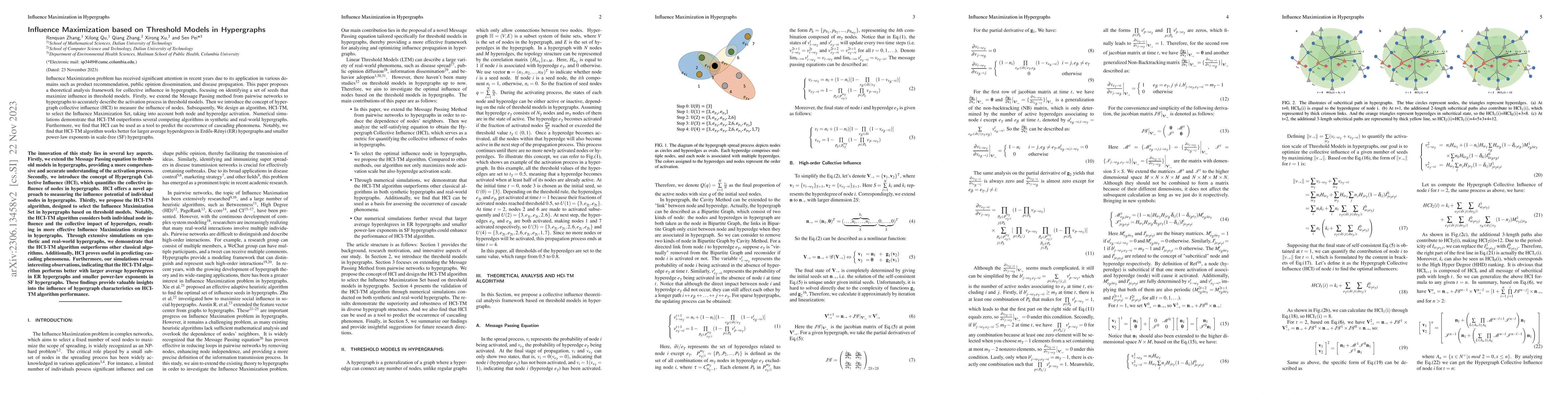 Thumbnail for Influence Maximization based on Threshold Model in Hypergraphs