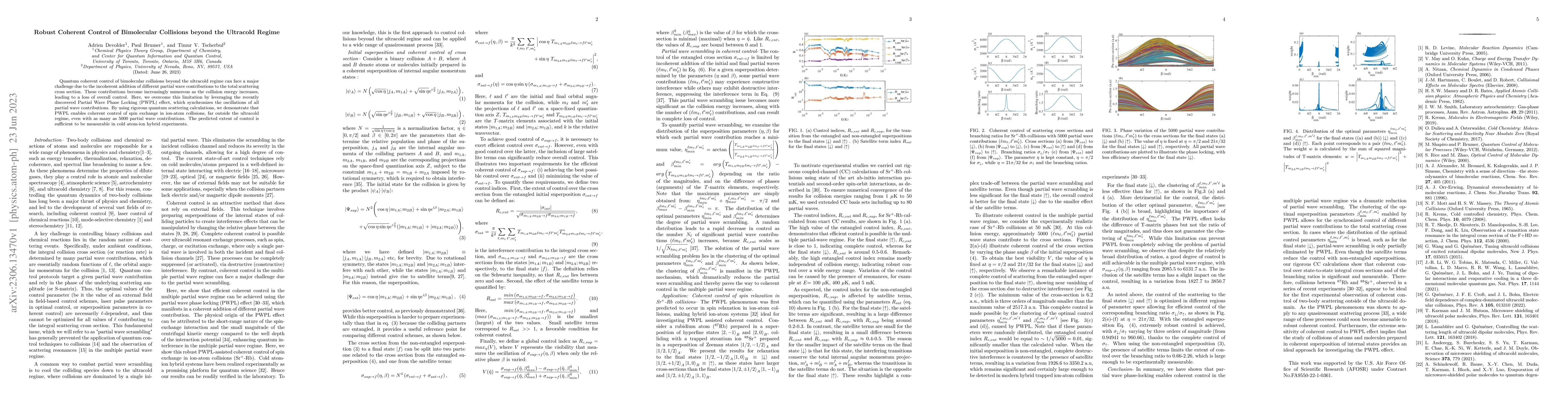 Thumbnail for Robust Coherent Control of Bimolecular Collisions beyond the Ultracold
  Regime