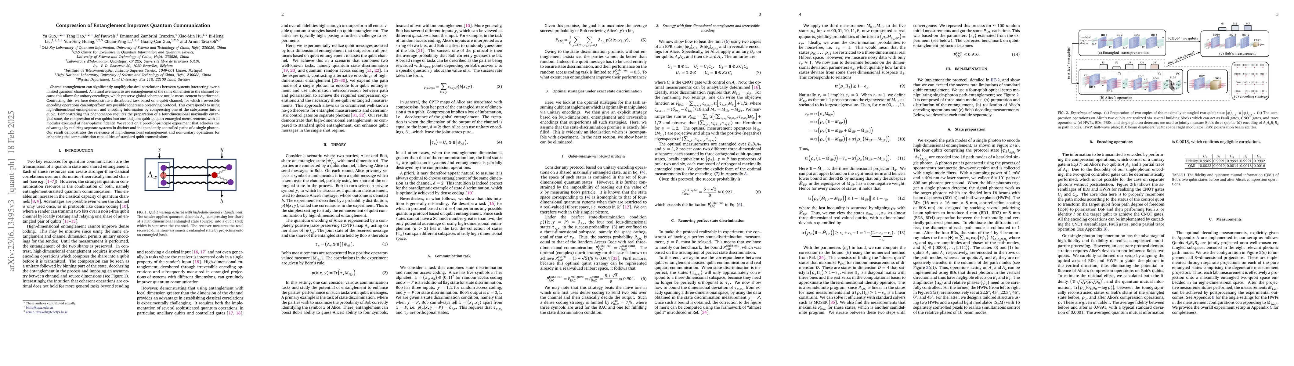 Thumbnail for Irreversible encoding on high-dimensional entanglement improves quantum
  communication