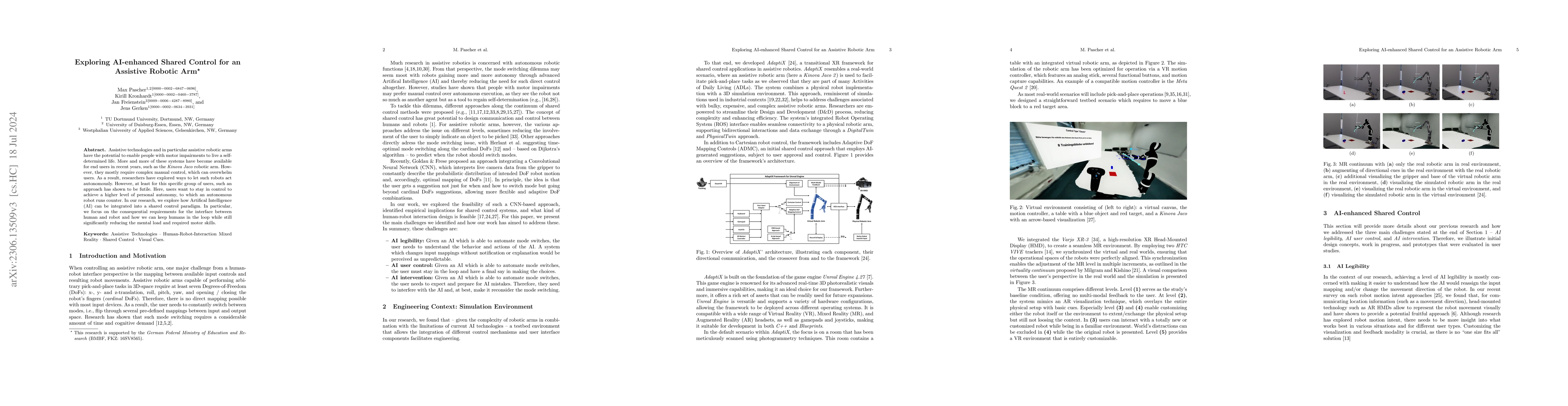 Thumbnail for Exploring AI-enhanced Shared Control for an Assistive Robotic Arm