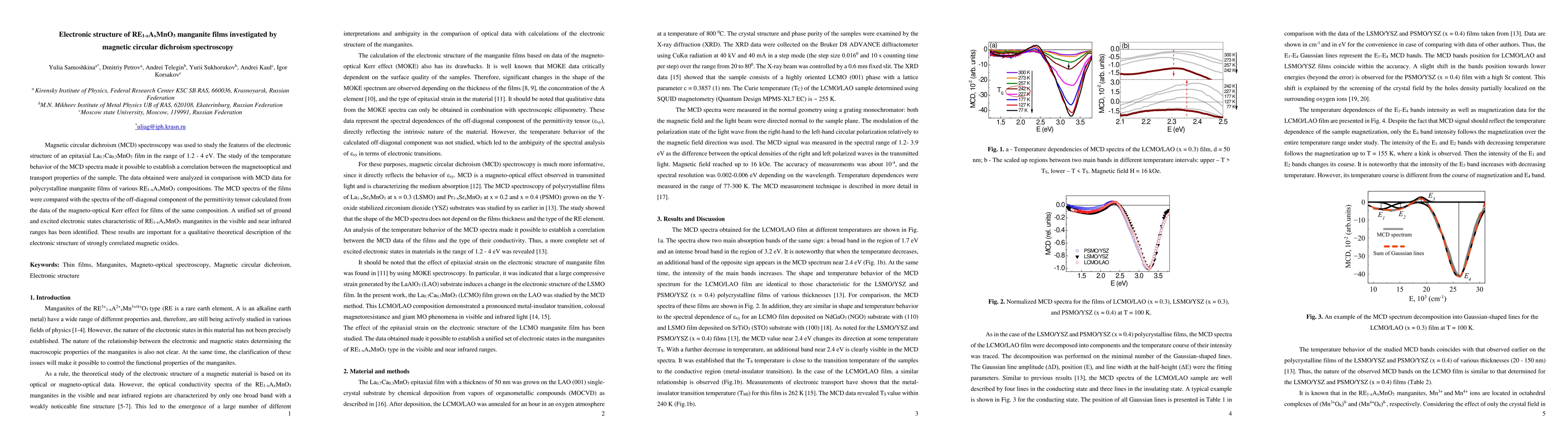 Thumbnail for Electronic structure of RE1-xAxMnO3 manganite films investigated by
  magnetic circular dichroism spectroscopy