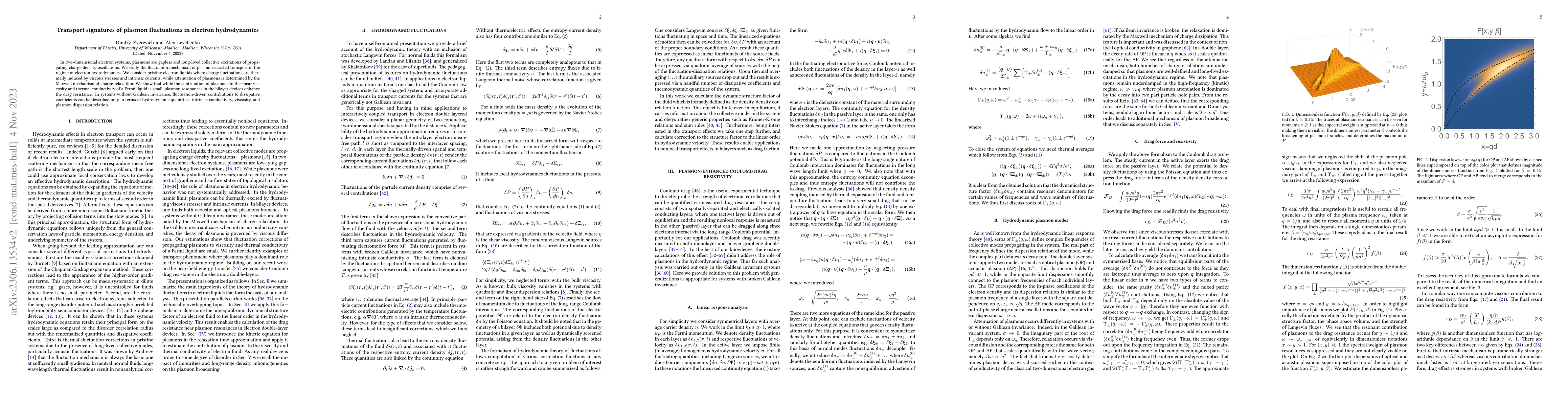 Thumbnail for Transport signatures of plasmon fluctuations in electron hydrodynamics