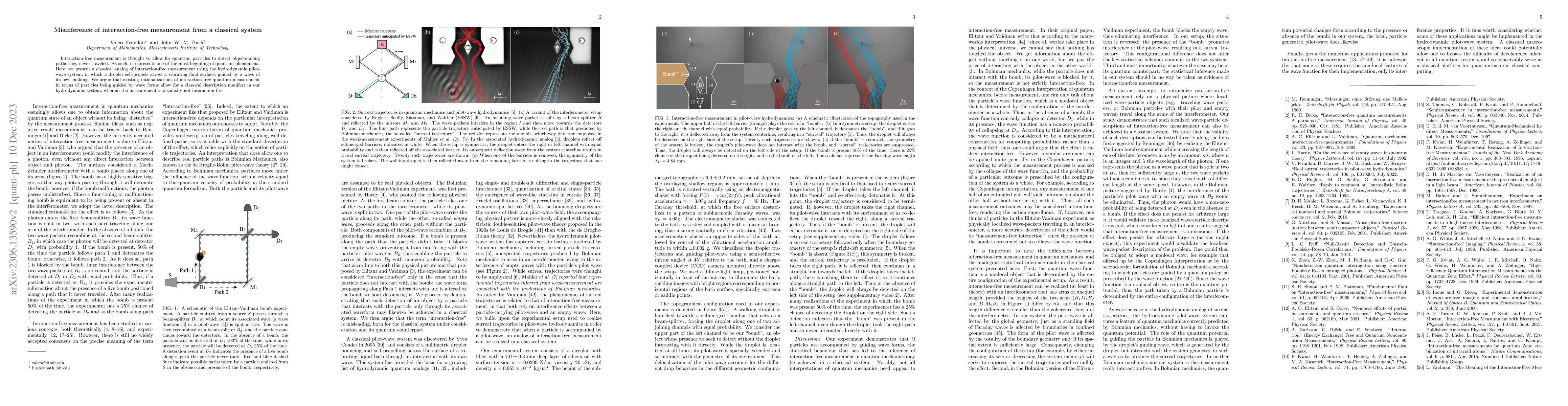 Thumbnail for Misinference of interaction-free measurement from a classical system