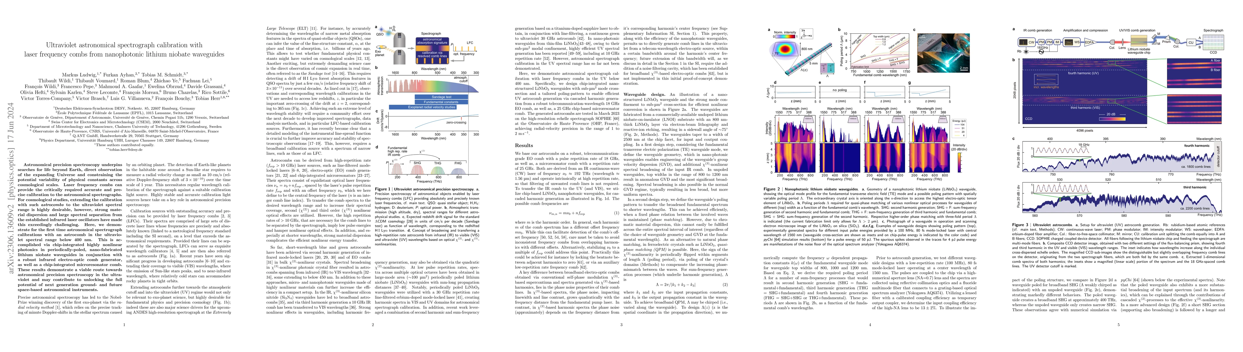 Thumbnail for Ultraviolet astronomical spectrograph calibration with laser frequency
  combs from nanophotonic lithium niobate waveguides