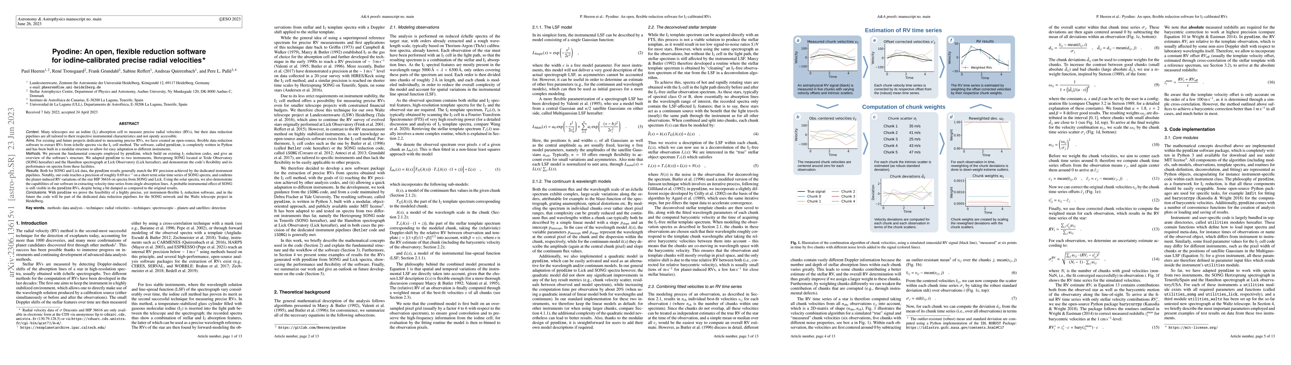 Thumbnail for Pyodine: An open, flexible reduction software for iodine-calibrated
  precise radial velocities