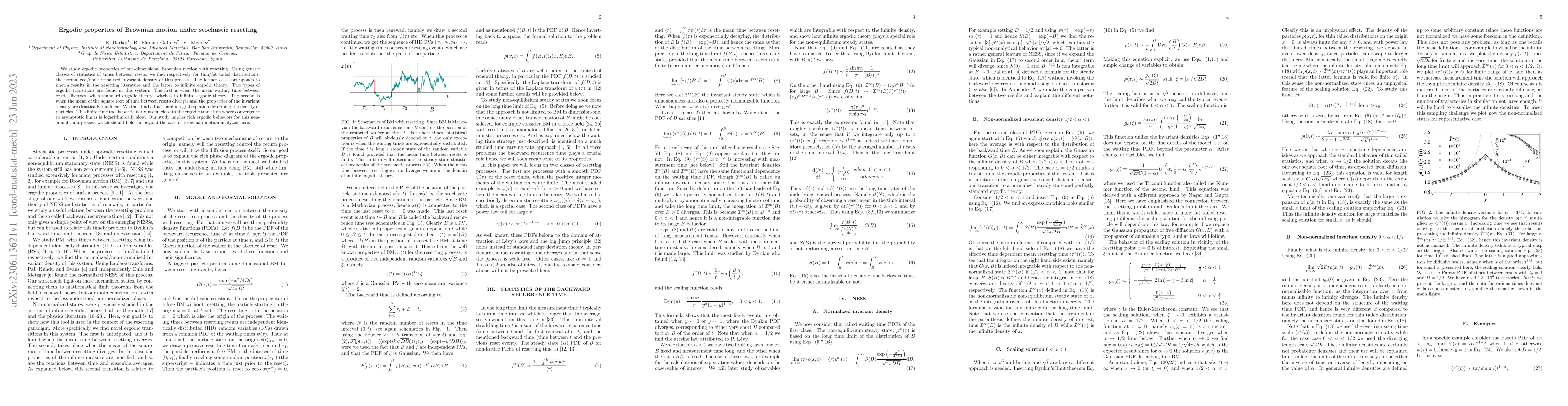 Thumbnail for Ergodic properties of Brownian motion under stochastic resetting