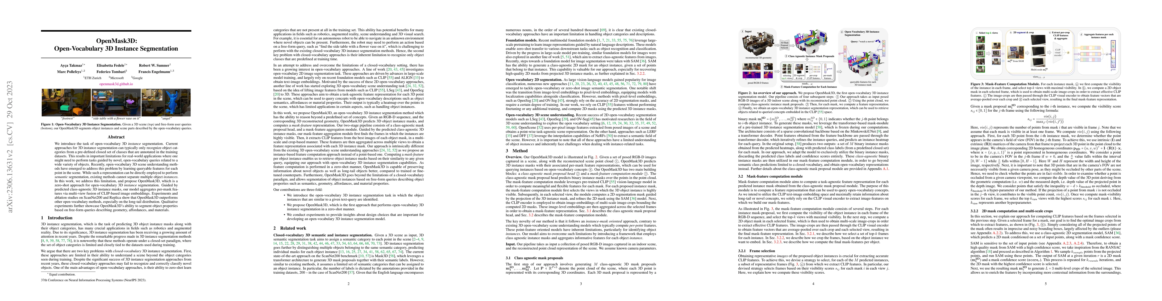 Thumbnail for OpenMask3D: Open-Vocabulary 3D Instance Segmentation