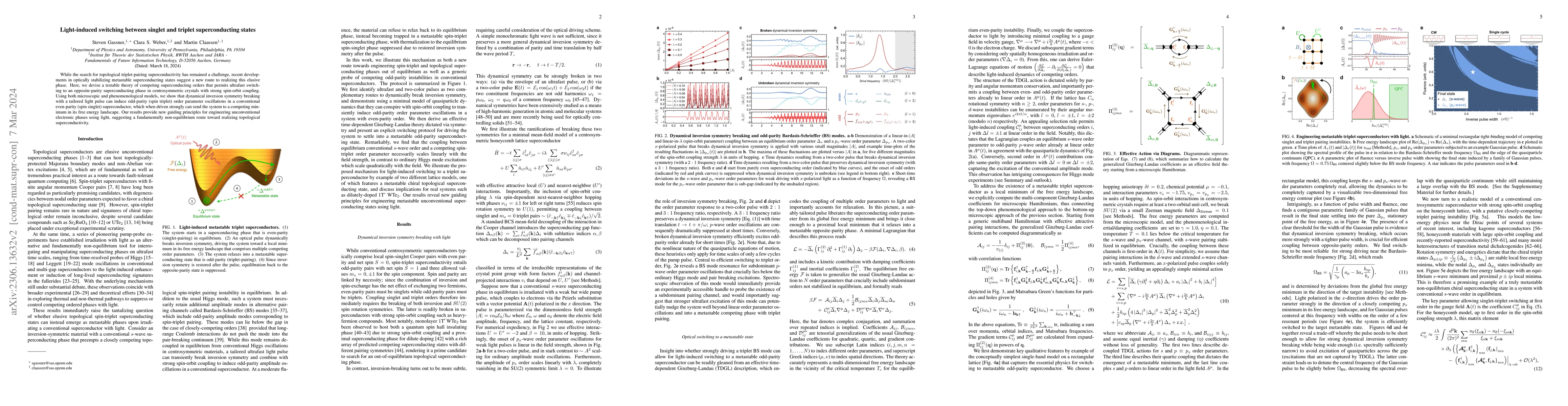 Thumbnail for Light-induced switching between singlet and triplet superconducting
  states