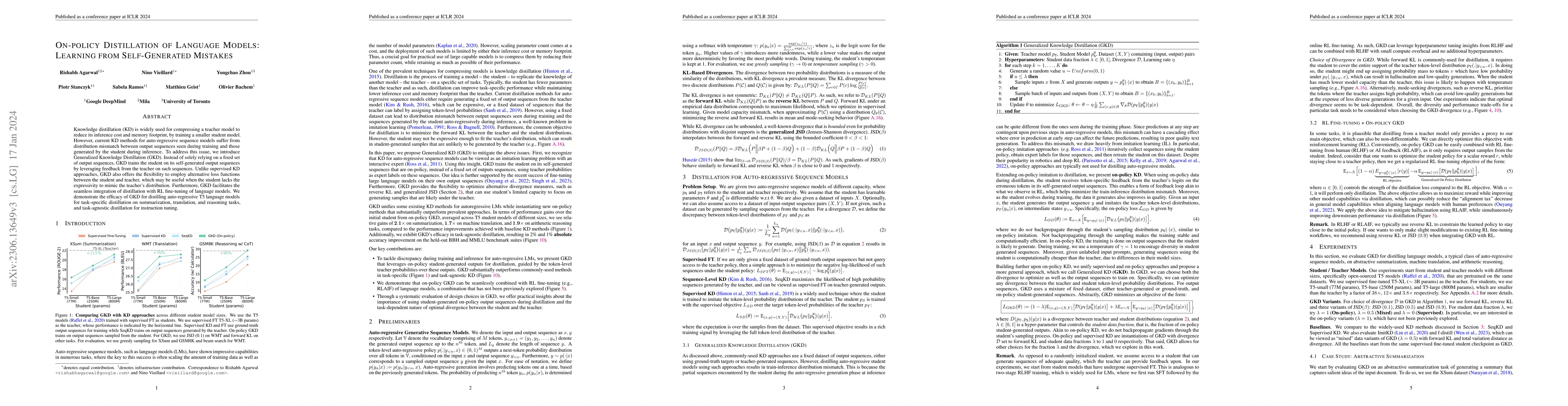 Thumbnail for On-Policy Distillation of Language Models: Learning from Self-Generated
  Mistakes