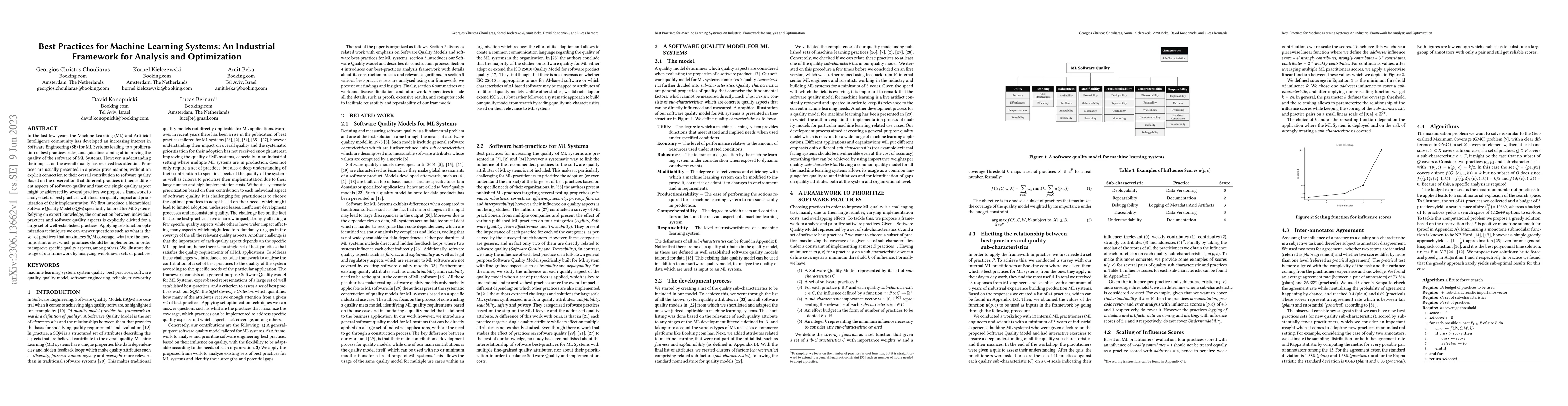 Thumbnail for Best Practices for Machine Learning Systems: An Industrial Framework for
  Analysis and Optimization