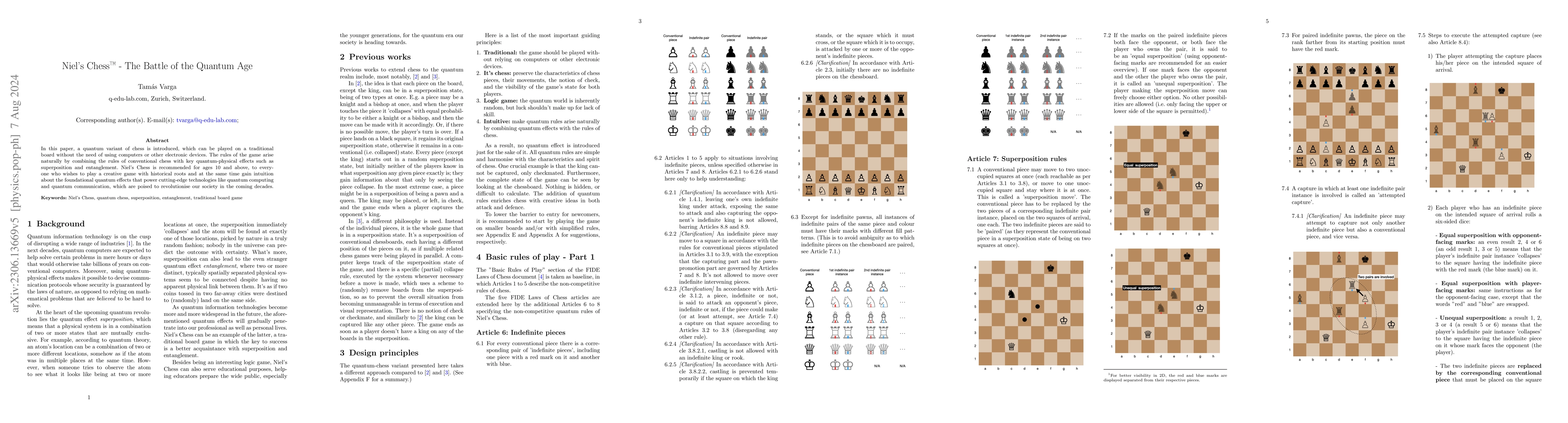 Thumbnail for Niel's Chess -- The Battle of the Quantum Age