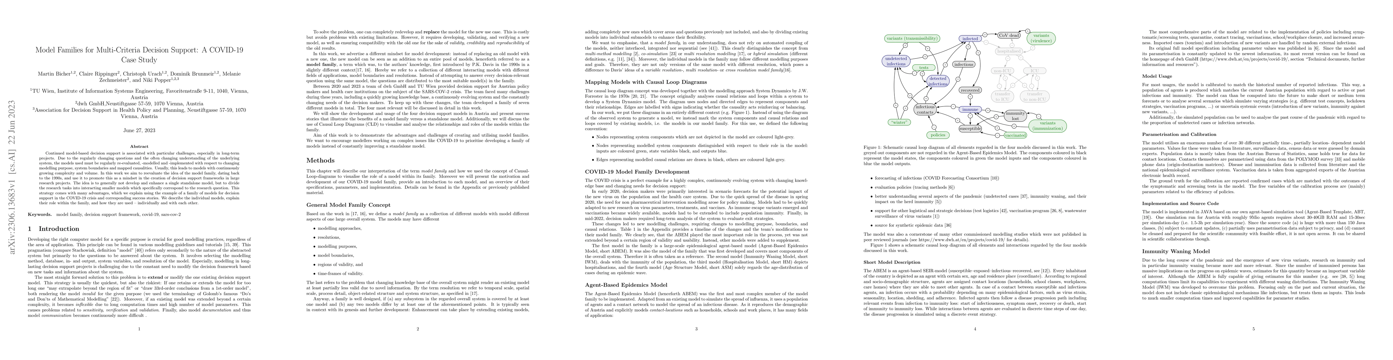 Thumbnail for Model Families for Multi-Criteria Decision Support: A COVID-19 Case
  Study