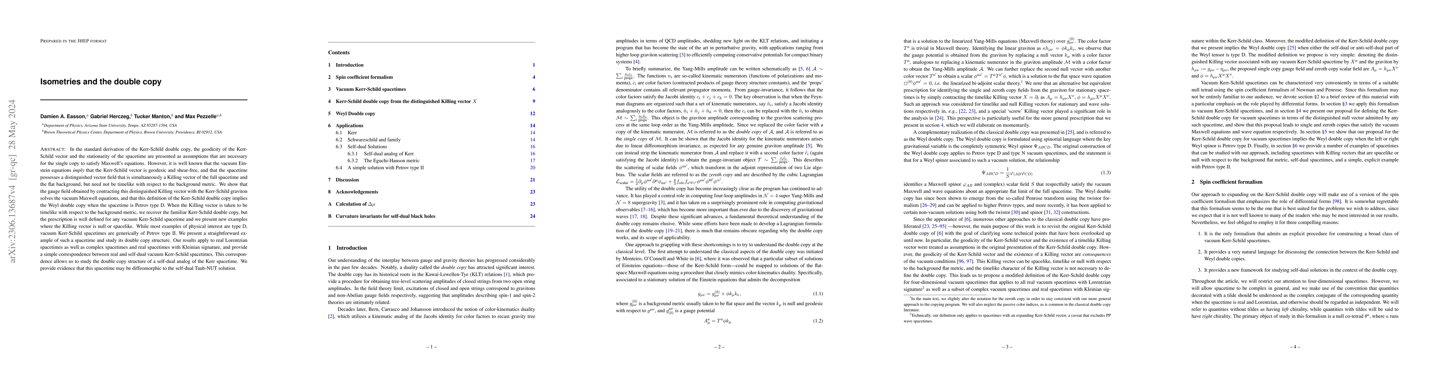 Thumbnail for Isometries and the double copy