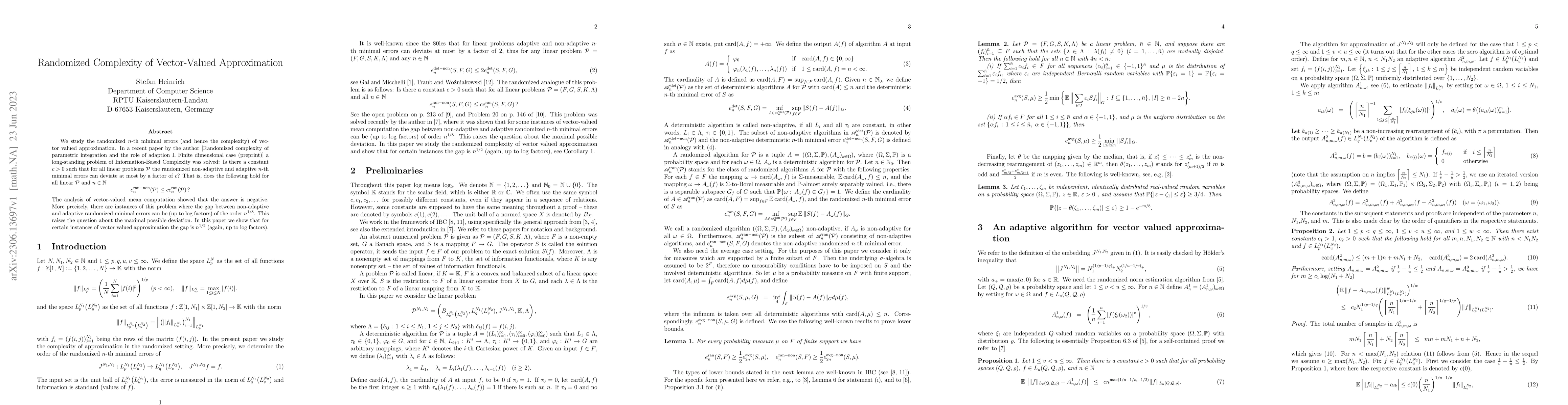 Thumbnail for Randomized Complexity of Vector-Valued Approximation
