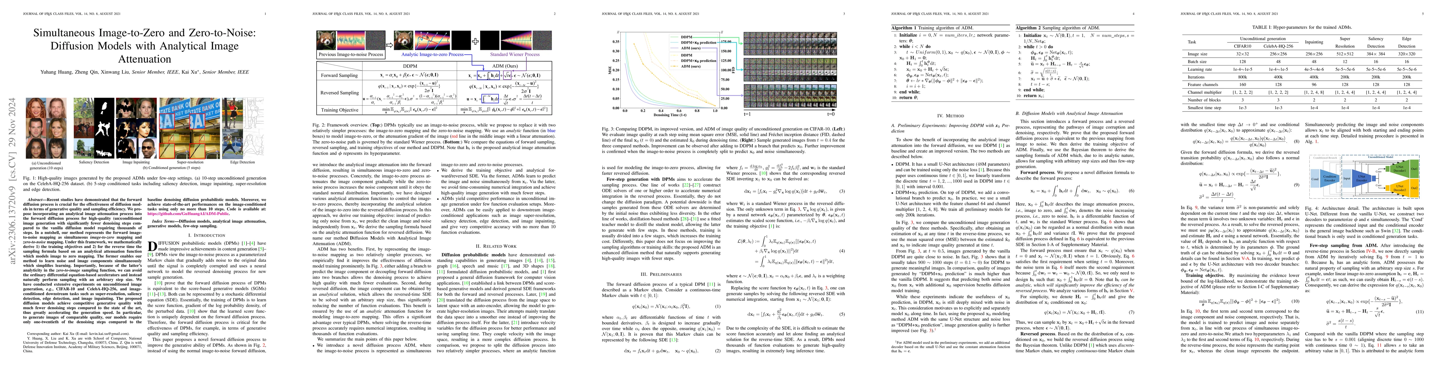 Thumbnail for Decoupled Diffusion Models: Simultaneous Image to Zero and Zero to Noise