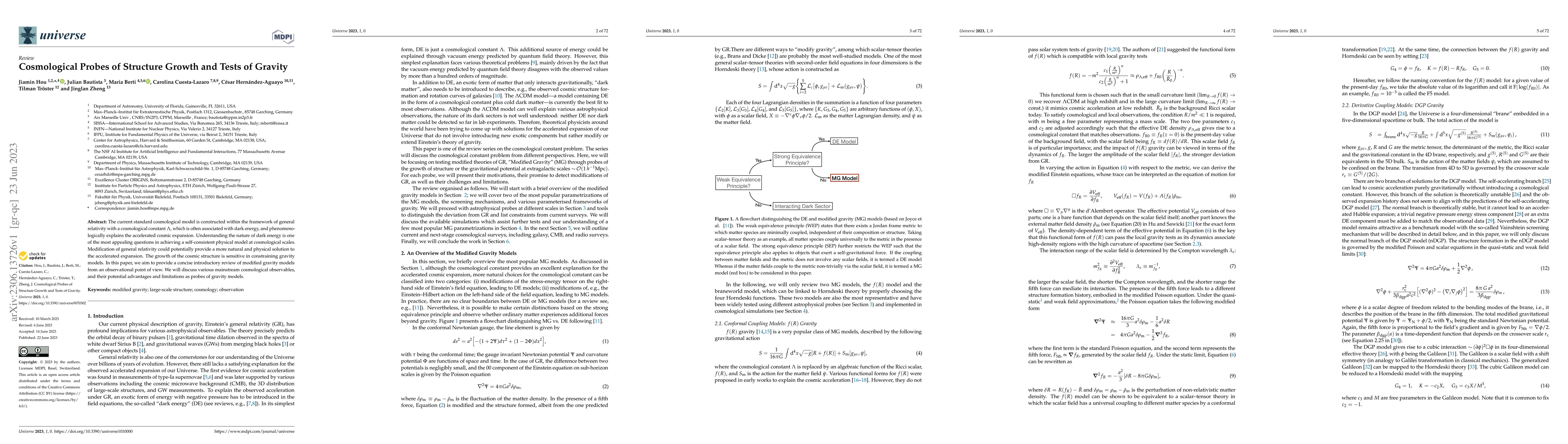 Thumbnail for Cosmological Probes of Structure Growth and Tests of Gravity