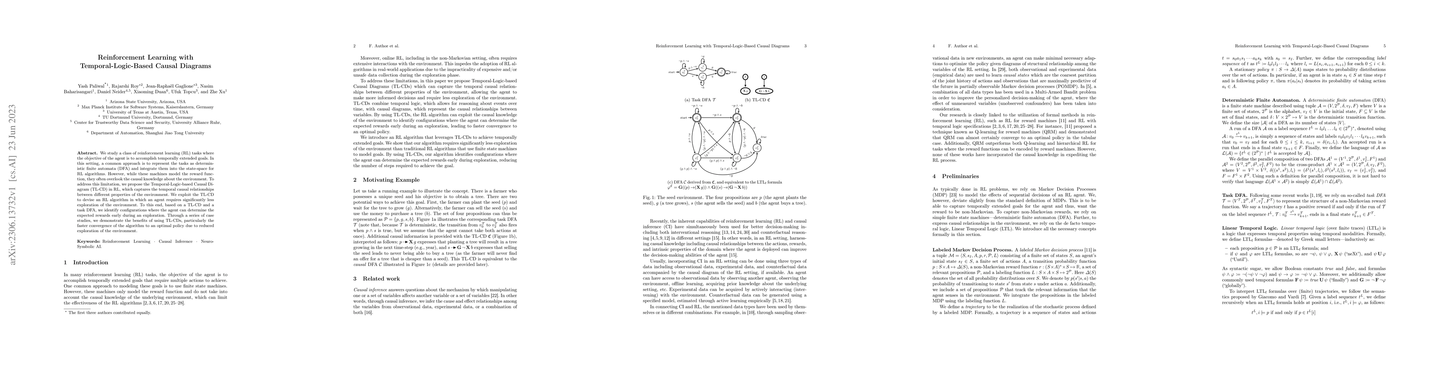 Thumbnail for Reinforcement Learning with Temporal-Logic-Based Causal Diagrams