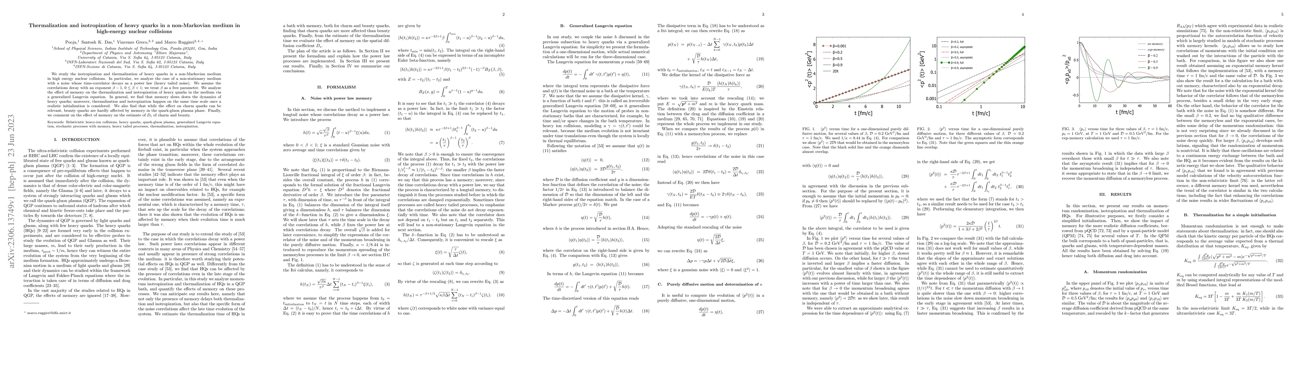 Thumbnail for Thermalization and isotropization of heavy quarks in a non-Markovian
  medium in high-energy nuclear collisions