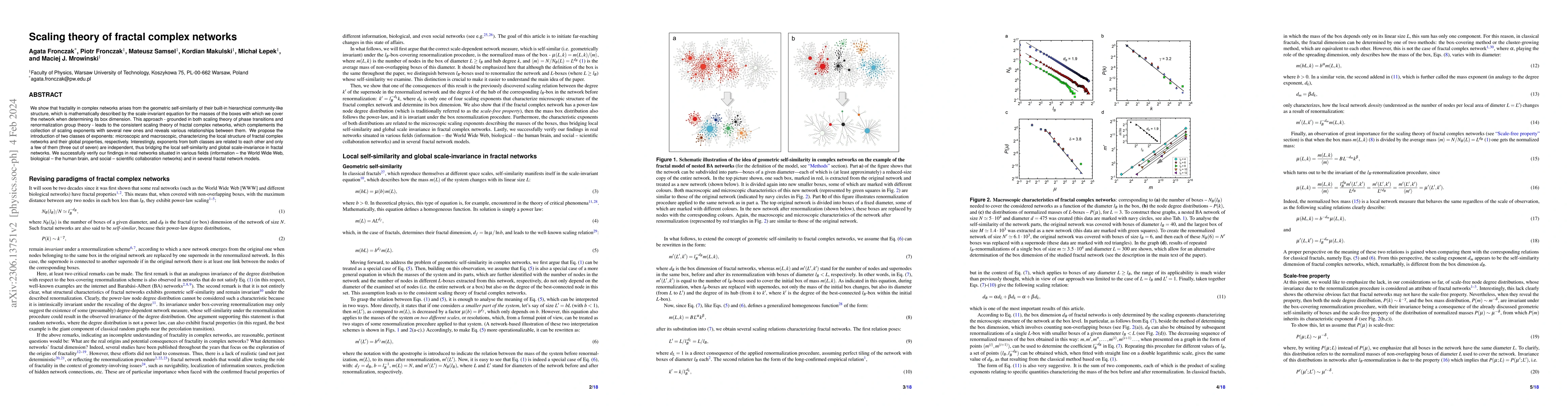 Thumbnail for Scaling theory of fractal complex networks