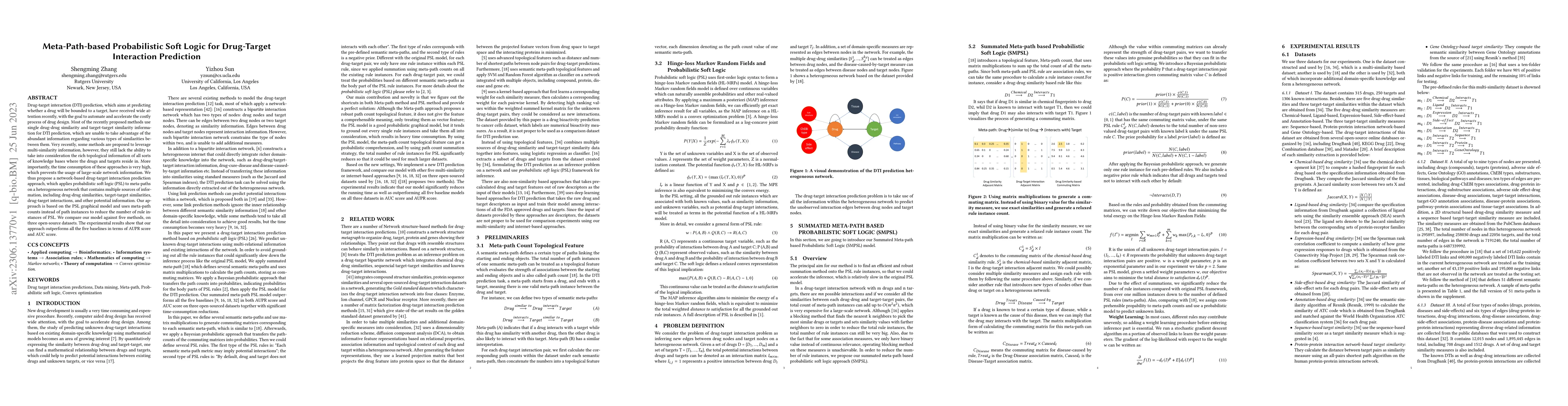 Thumbnail for Meta-Path-based Probabilistic Soft Logic for Drug-Target Interaction
  Prediction