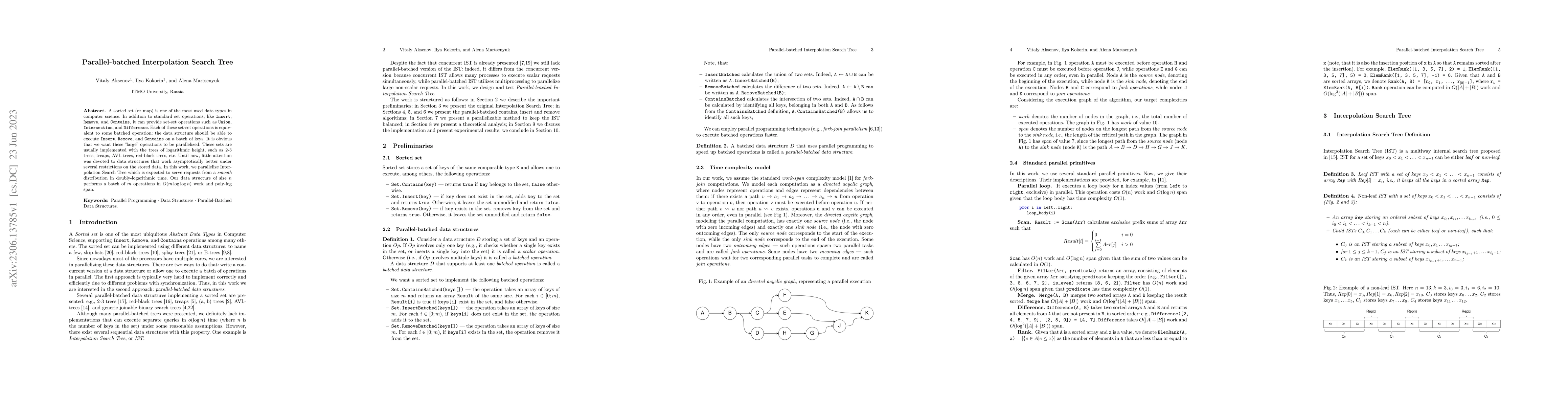 Thumbnail for Parallel-batched Interpolation Search Tree