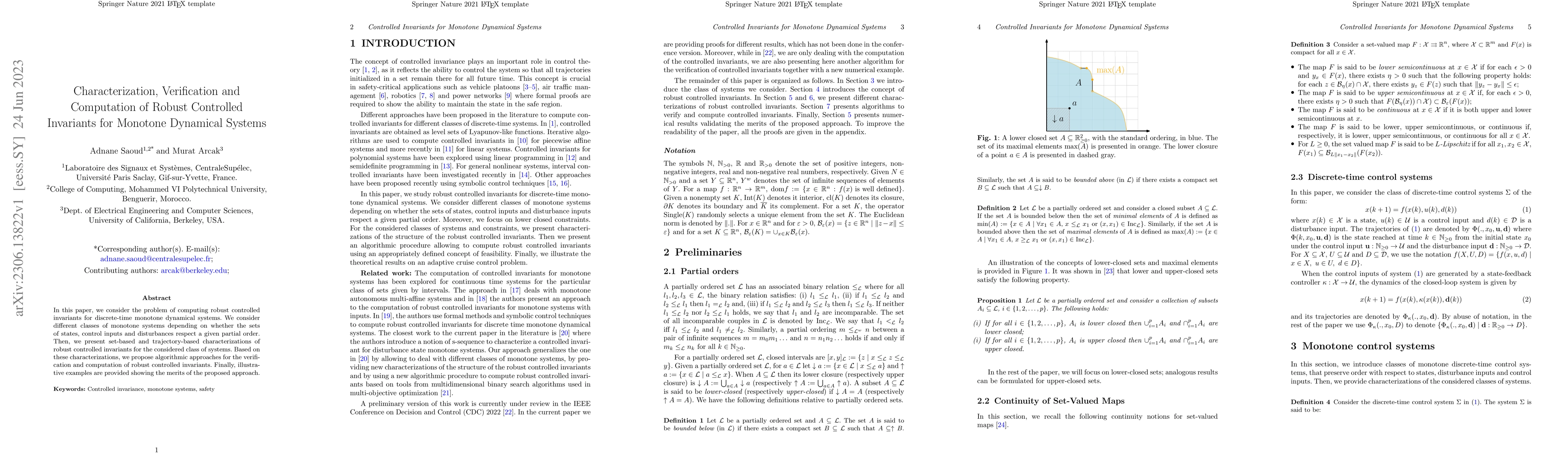 Thumbnail for Characterization, Verification and Computation of Robust Controlled
  Invariants for Monotone Dynamical Systems