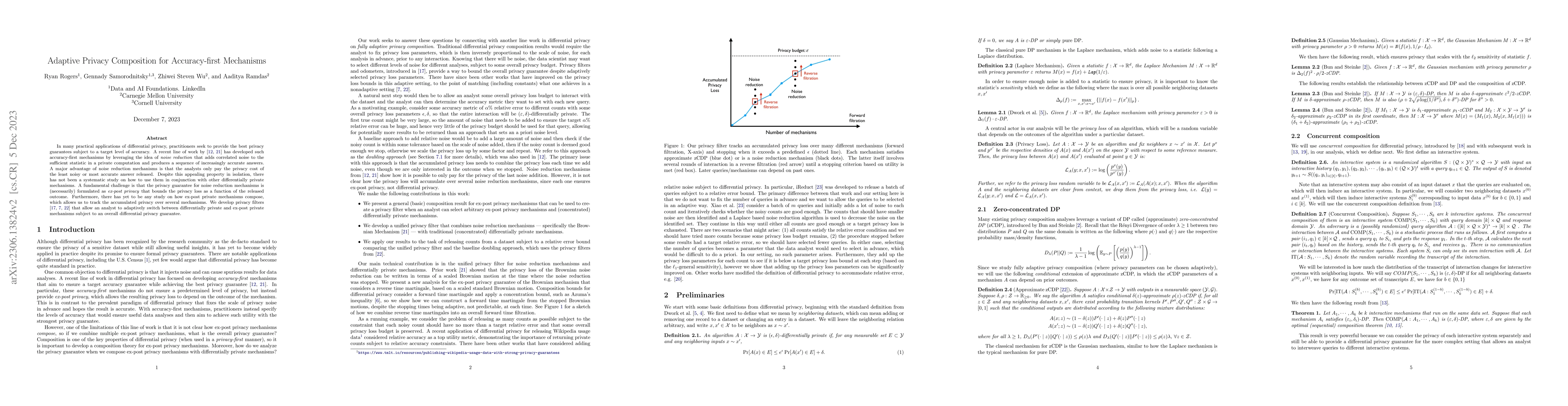 Thumbnail for Adaptive Privacy Composition for Accuracy-first Mechanisms
